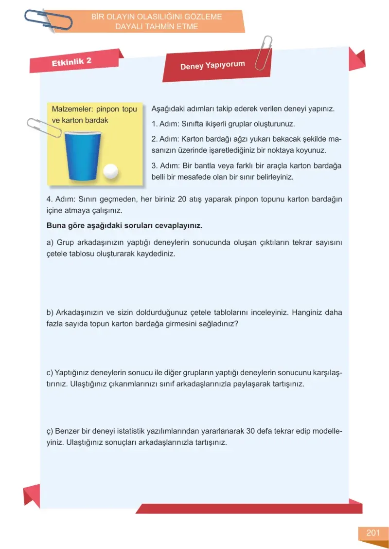 6. Sınıf Matematik Ders Kitabı Cevapları Meb Yayınları 1 Sayfa 201