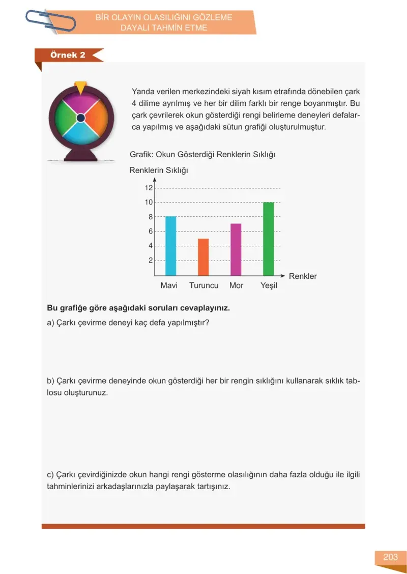 6. Sınıf Matematik Ders Kitabı Cevapları Meb Yayınları 1 Sayfa 203
