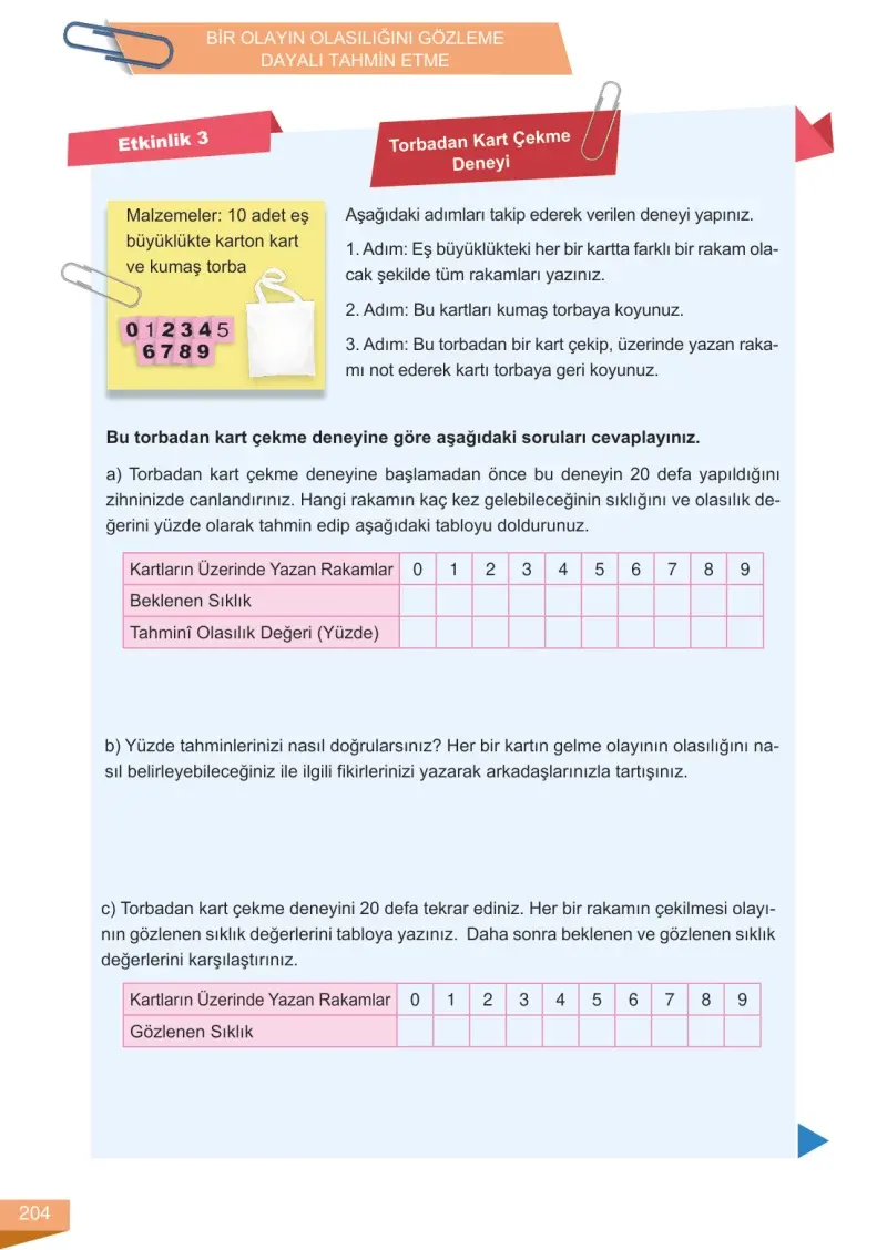 6. Sınıf Matematik Ders Kitabı Cevapları Meb Yayınları 1 Sayfa 204