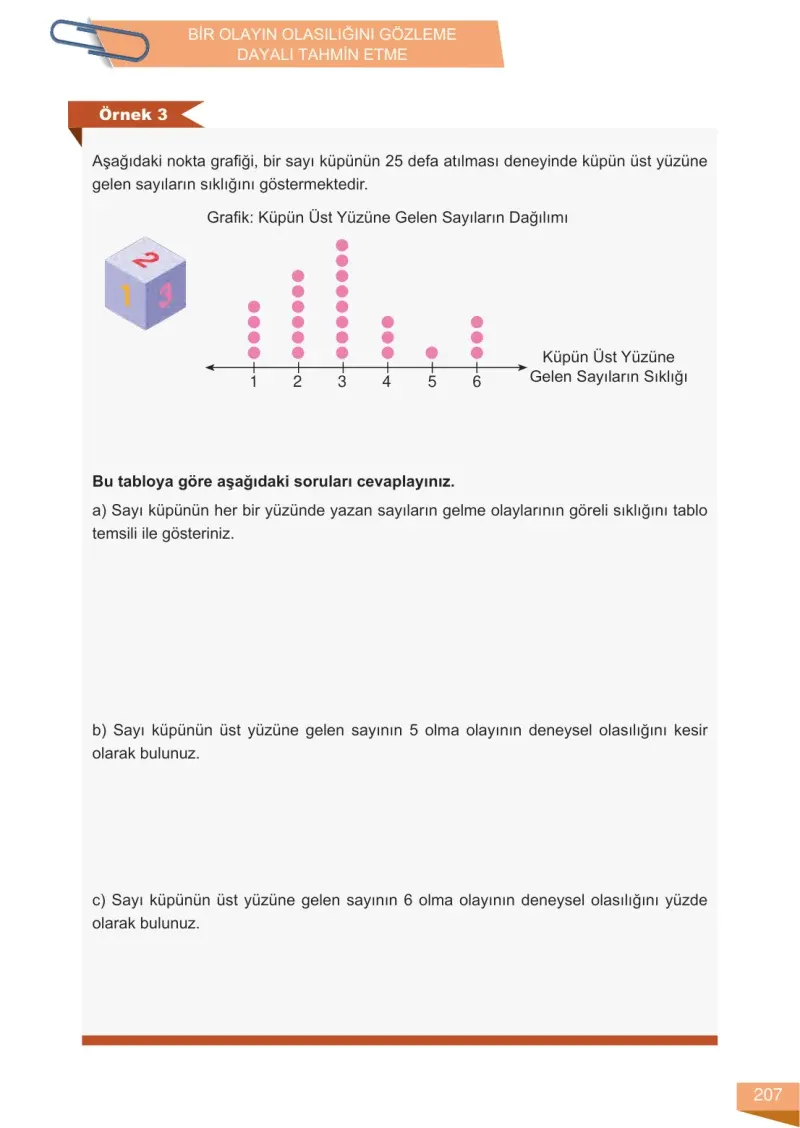 6. Sınıf Matematik Ders Kitabı Cevapları Meb Yayınları 1 Sayfa 207