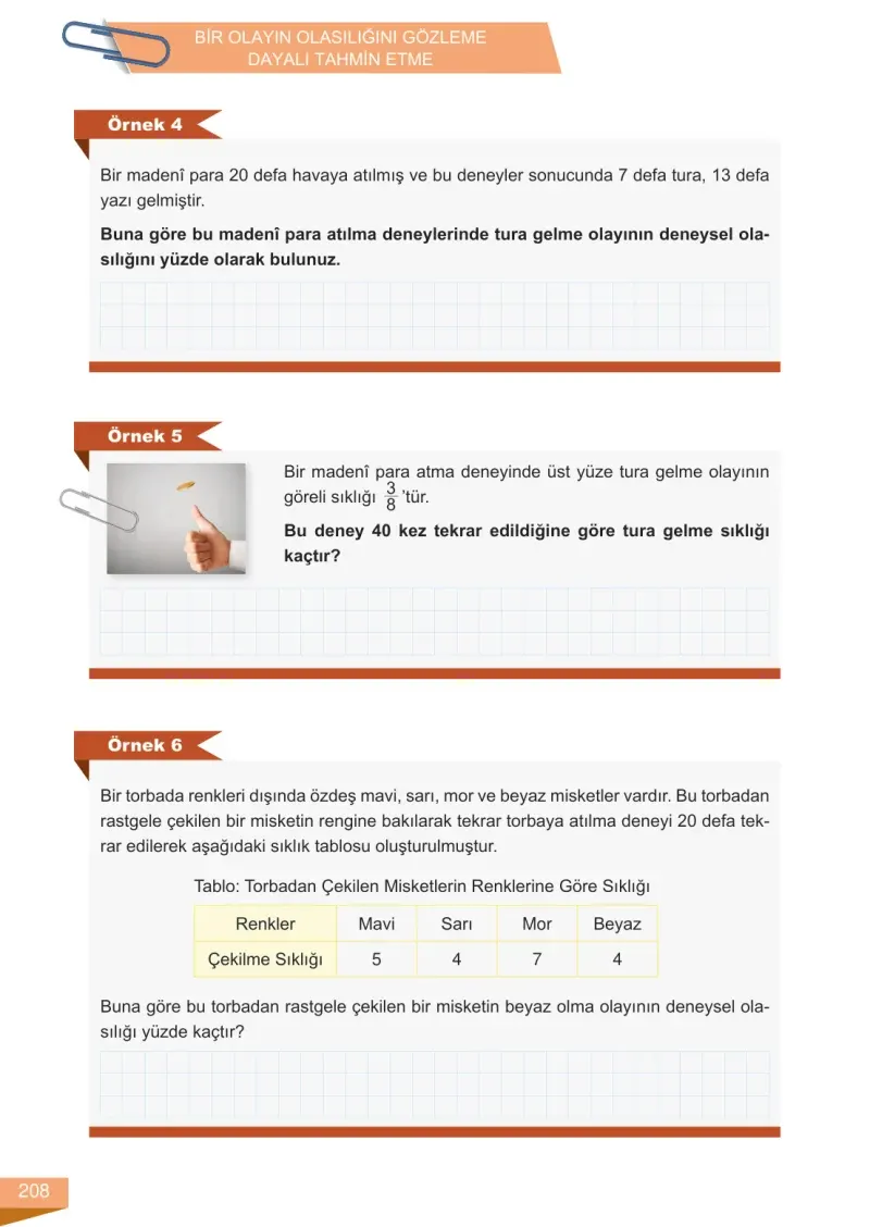 6. Sınıf Matematik Ders Kitabı Cevapları Meb Yayınları 1 Sayfa 208
