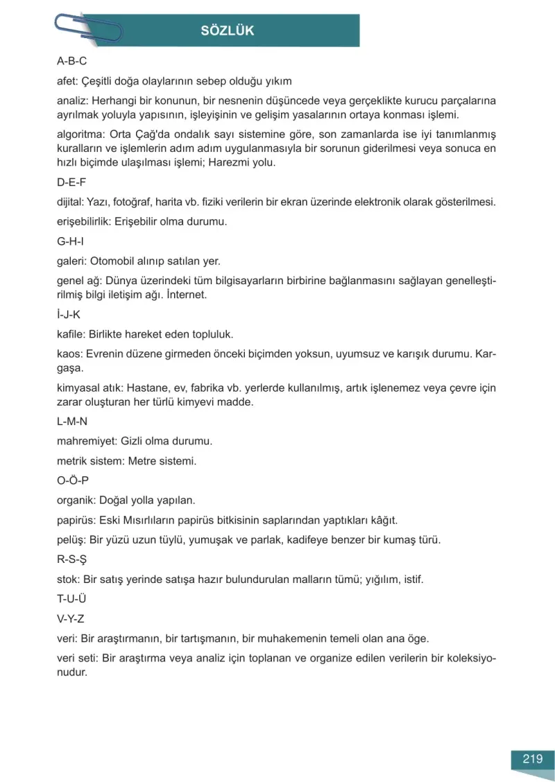 6. Sınıf Matematik Ders Kitabı Cevapları Meb Yayınları 1 Sayfa 219