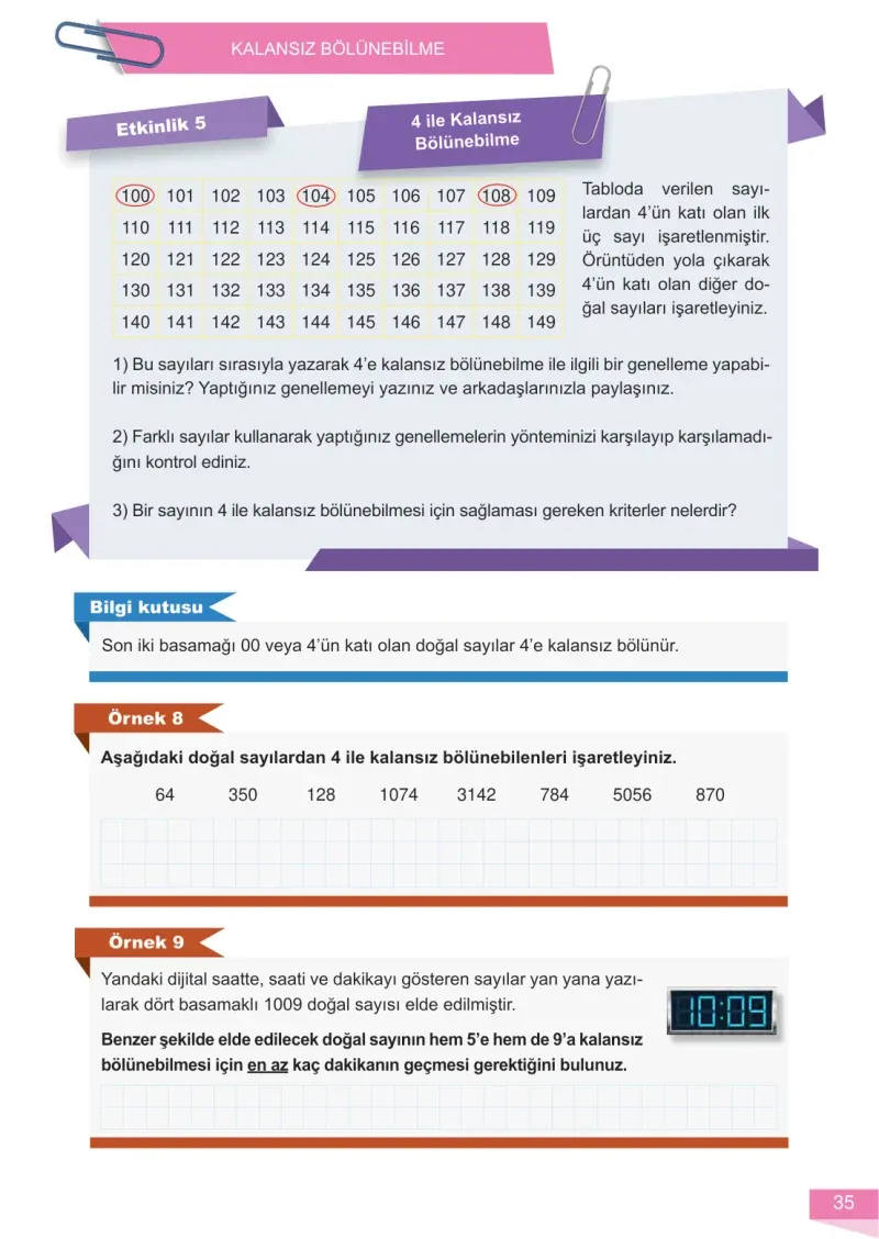 6. Sınıf Matematik Ders Kitabı Cevapları Meb Yayınları 1 Sayfa 35