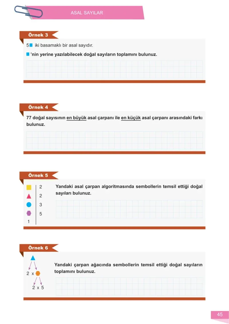 6. Sınıf Matematik Ders Kitabı Cevapları Meb Yayınları 1 Sayfa 45
