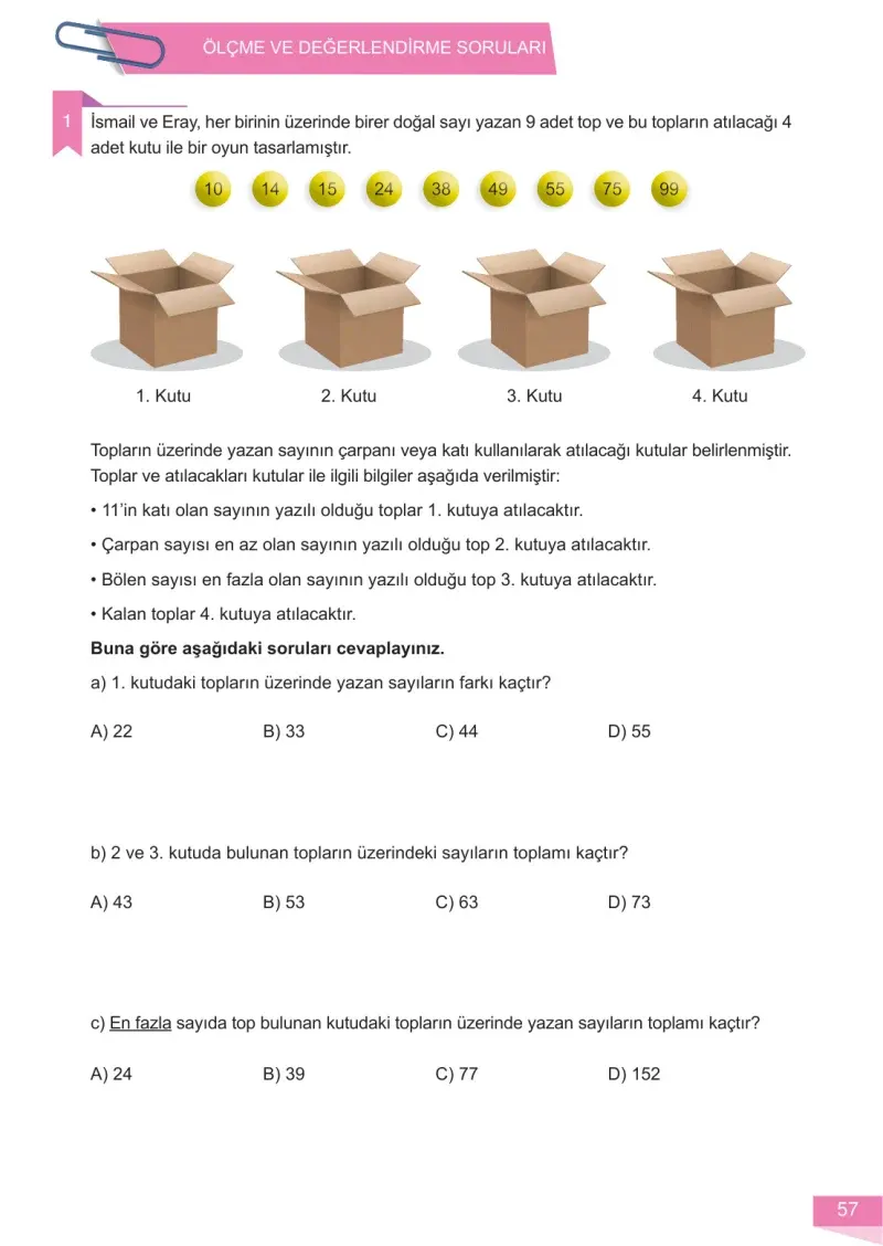 6. Sınıf Matematik Ders Kitabı Cevapları Meb Yayınları 1 Sayfa 57