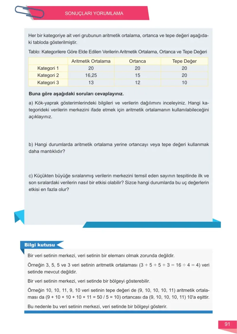 6. Sınıf Matematik Ders Kitabı Cevapları Meb Yayınları 1 Sayfa 91
