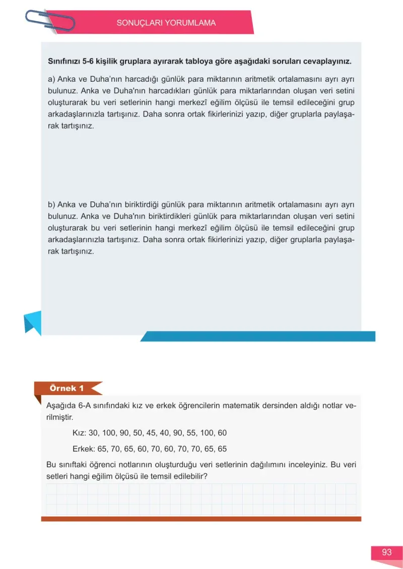 6. Sınıf Matematik Ders Kitabı Cevapları Meb Yayınları 1 Sayfa 93