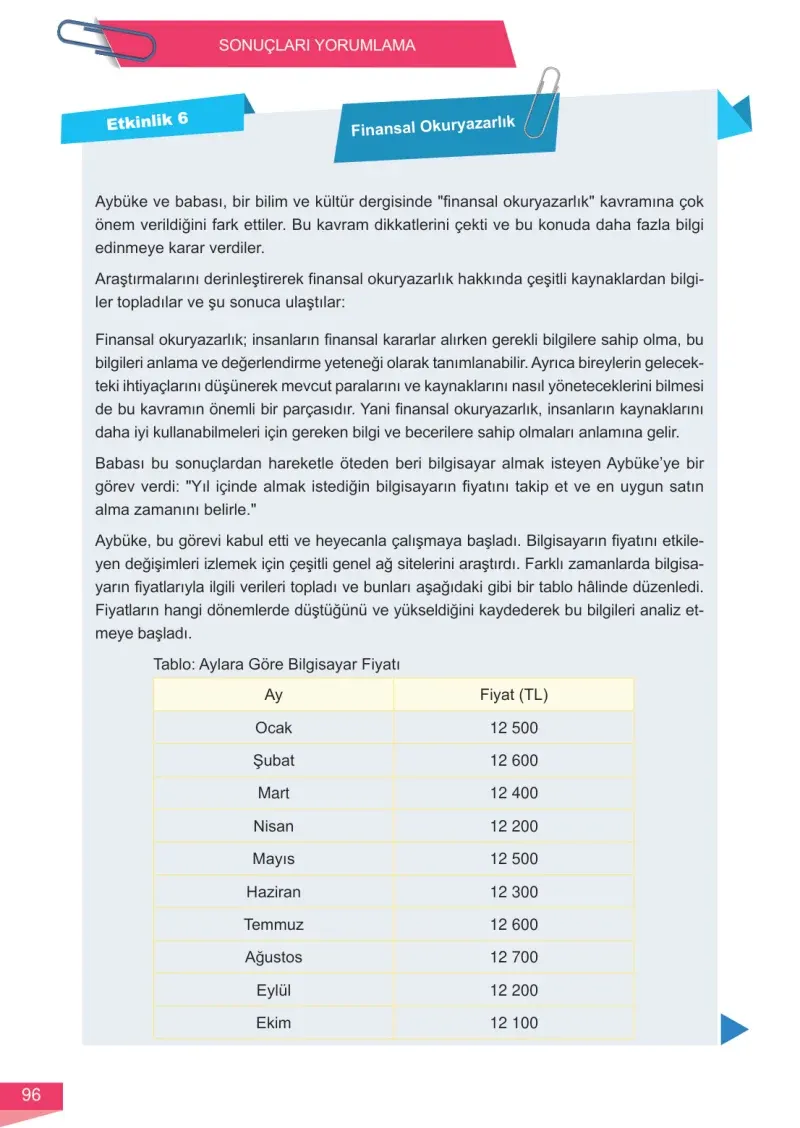 6. Sınıf Matematik Ders Kitabı Cevapları Meb Yayınları 1 Sayfa 96