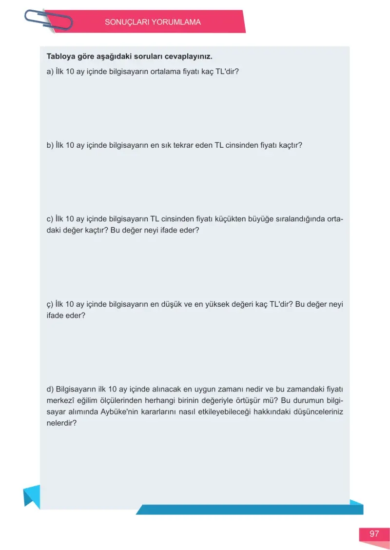 6. Sınıf Matematik Ders Kitabı Cevapları Meb Yayınları 1 Sayfa 97