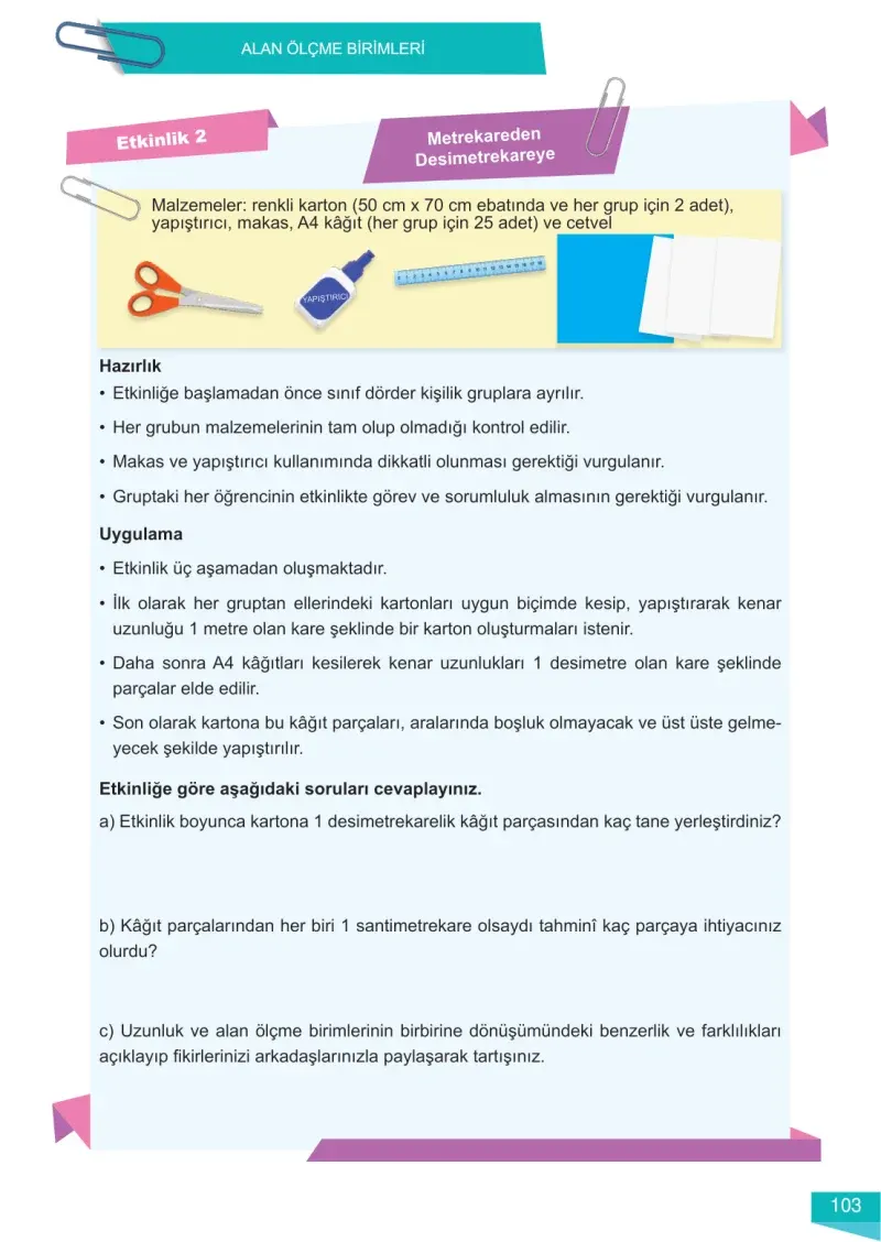 6. Sınıf Matematik Ders Kitabı Cevapları Meb Yayınları 2 Sayfa 103