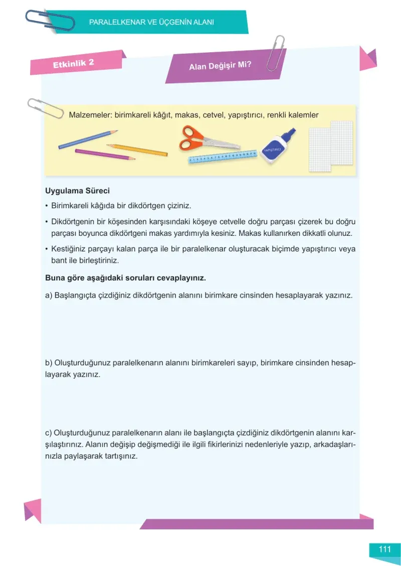 6. Sınıf Matematik Ders Kitabı Cevapları Meb Yayınları 2 Sayfa 111