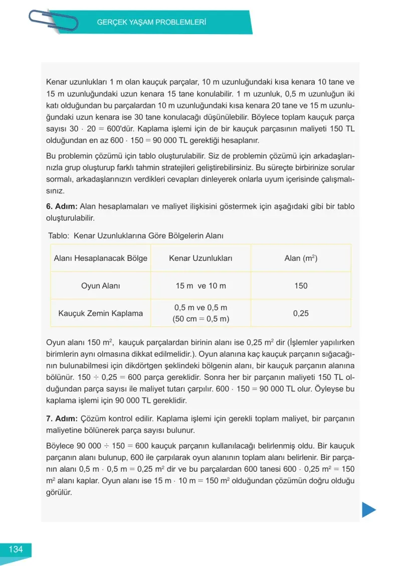 6. Sınıf Matematik Ders Kitabı Cevapları Meb Yayınları 2 Sayfa 134
