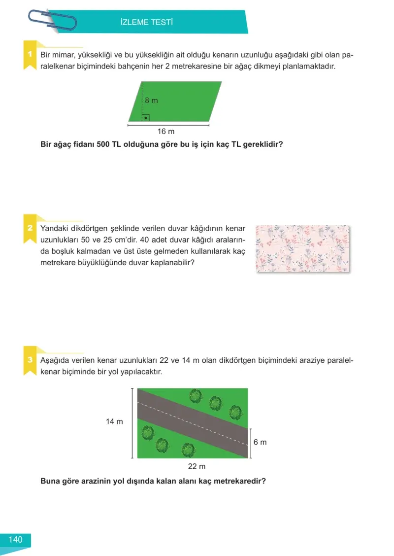 6. Sınıf Matematik Ders Kitabı Cevapları Meb Yayınları 2 Sayfa 140