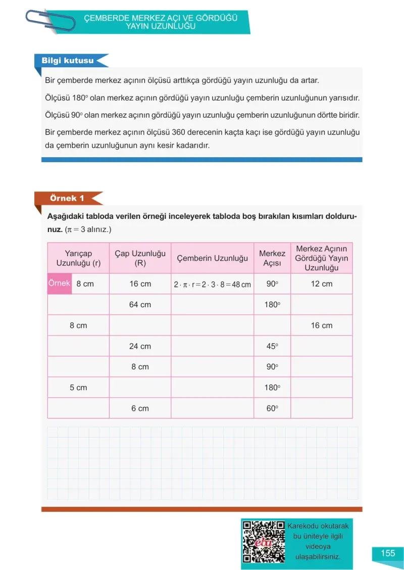 6. Sınıf Matematik Ders Kitabı Cevapları Meb Yayınları 2 Sayfa 155