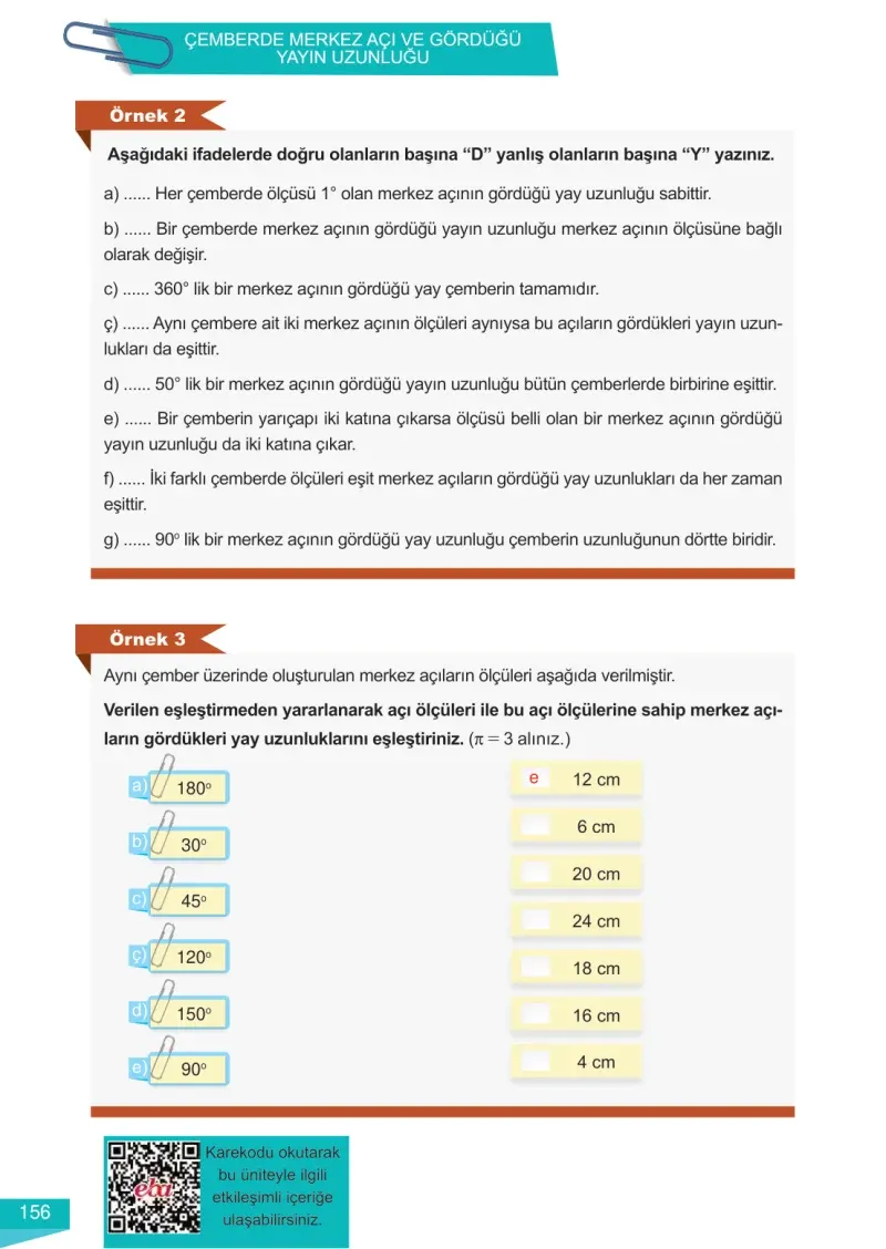 6. Sınıf Matematik Ders Kitabı Cevapları Meb Yayınları 2 Sayfa 156