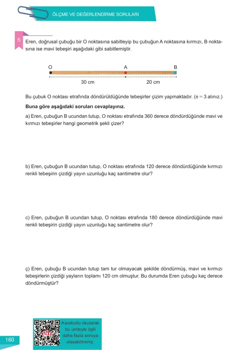 6. Sınıf Matematik Ders Kitabı Cevapları Meb Yayınları 2 Sayfa 160