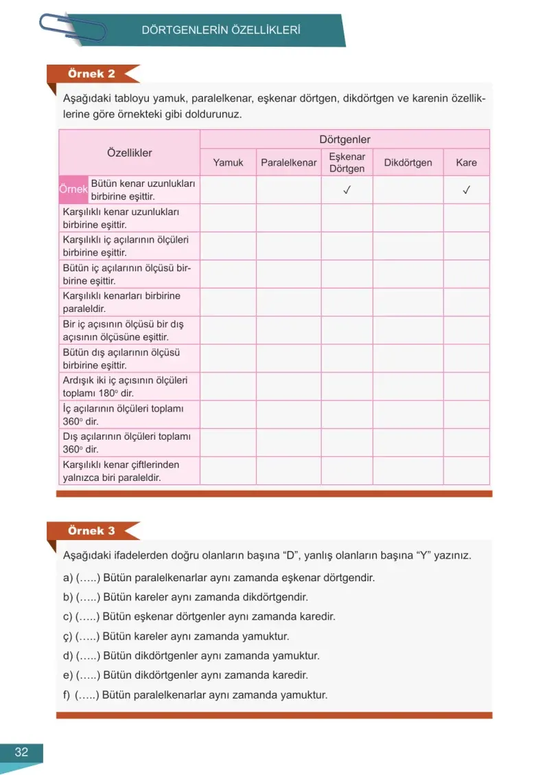 6. Sınıf Matematik Ders Kitabı Cevapları Meb Yayınları 2 Sayfa 32