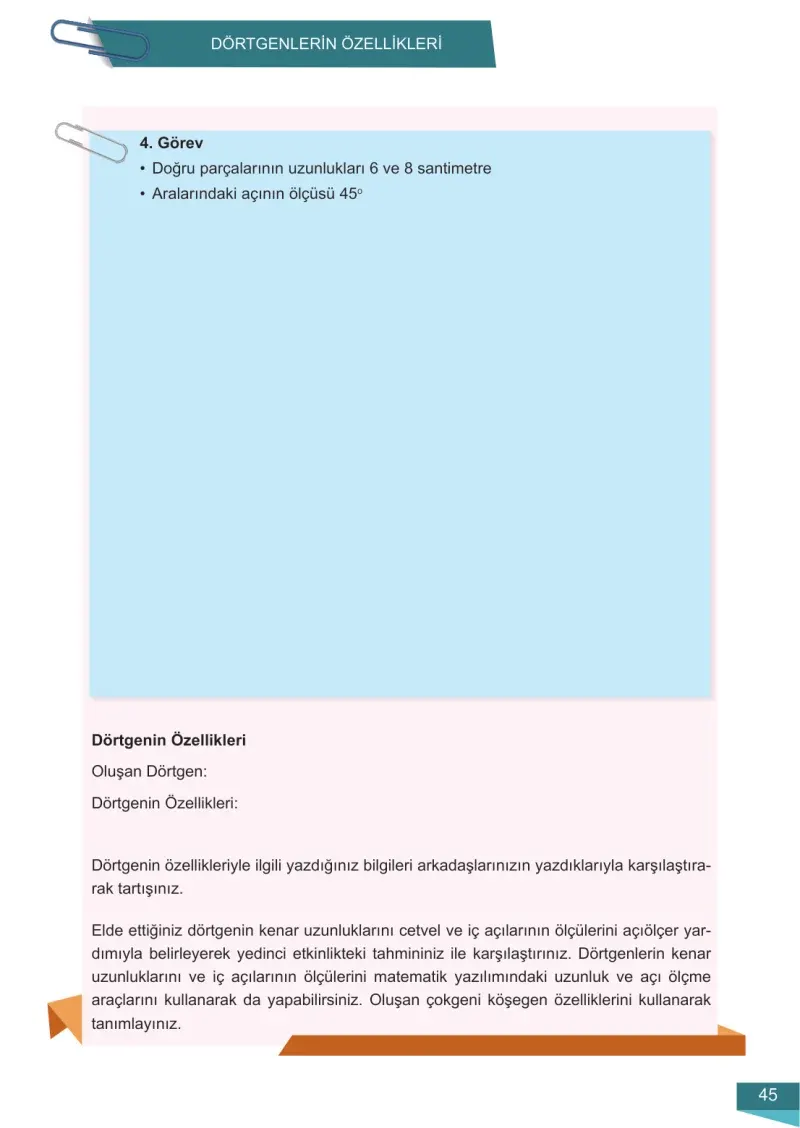 6. Sınıf Matematik Ders Kitabı Cevapları Meb Yayınları 2 Sayfa 45