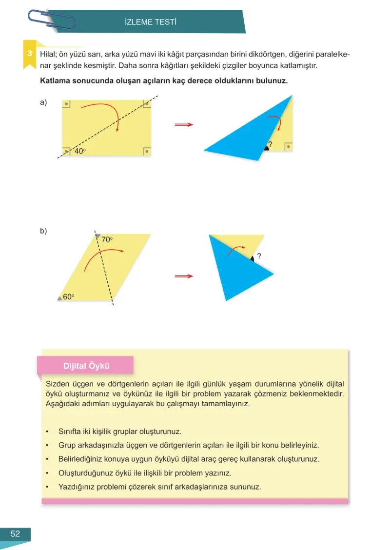 6. Sınıf Matematik Ders Kitabı Cevapları Meb Yayınları 2 Sayfa 52