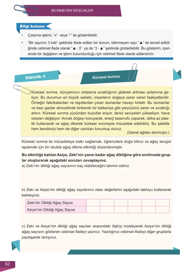 6. Sınıf Matematik Ders Kitabı Cevapları Meb Yayınları 2 Sayfa 62
