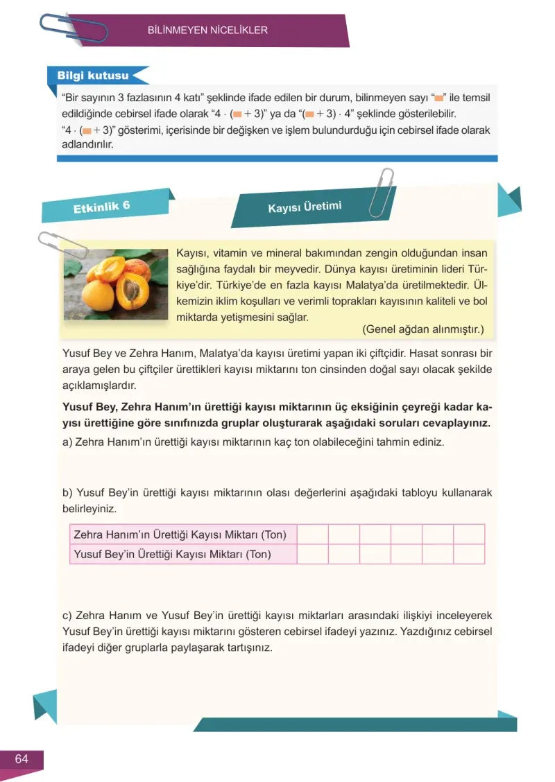 6. Sınıf Matematik Ders Kitabı Cevapları Meb Yayınları 2 Sayfa 64