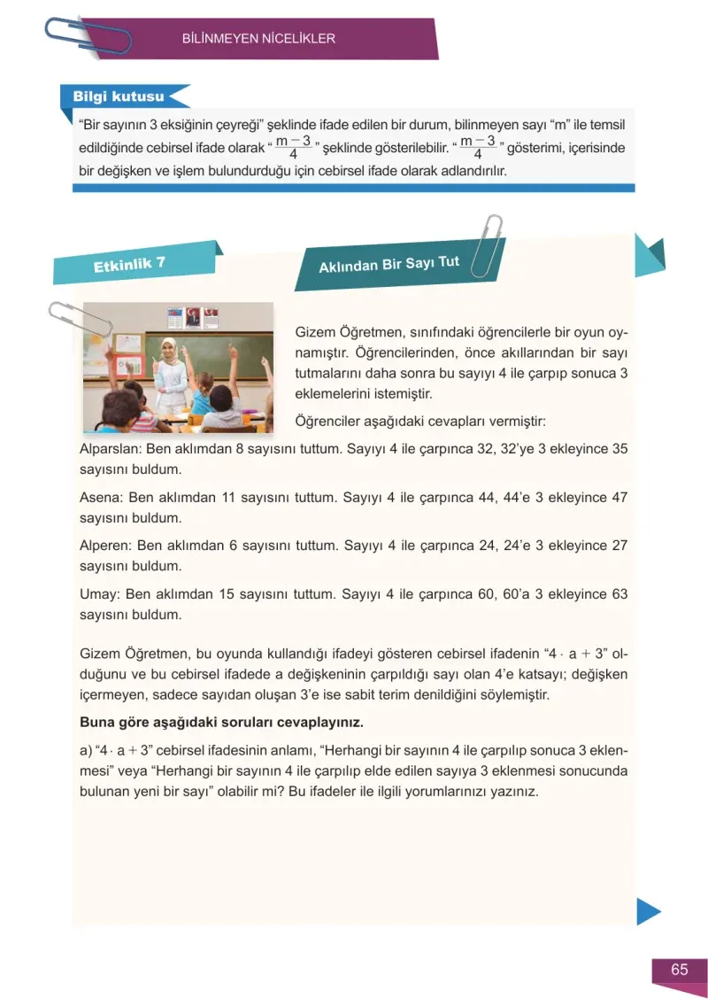 6. Sınıf Matematik Ders Kitabı Cevapları Meb Yayınları 2 Sayfa 65