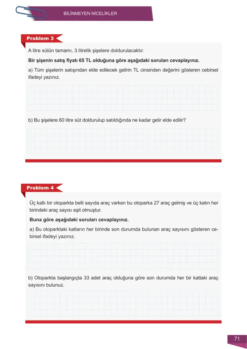 6. Sınıf Matematik Ders Kitabı Cevapları Meb Yayınları 2 Sayfa 71
