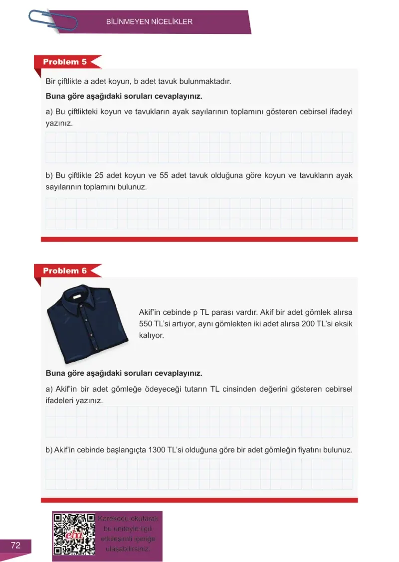 6. Sınıf Matematik Ders Kitabı Cevapları Meb Yayınları 2 Sayfa 72