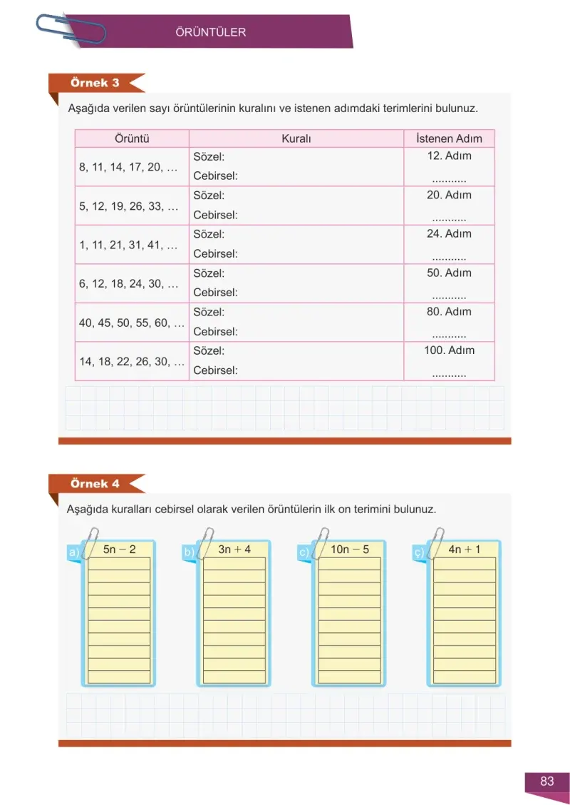 6. Sınıf Matematik Ders Kitabı Cevapları Meb Yayınları 2 Sayfa 83