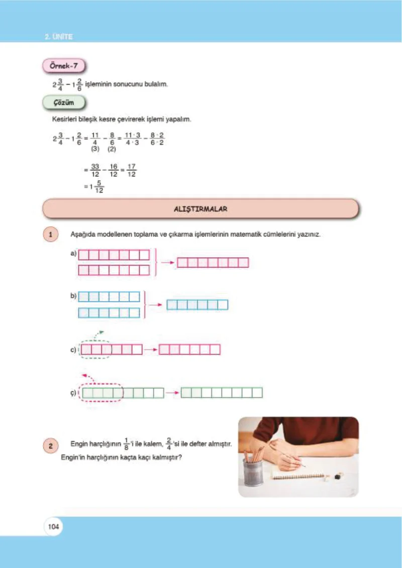 6. Sınıf Matematik Ders Kitabı Cevapları Öğün Yayınlar Sayfa 104