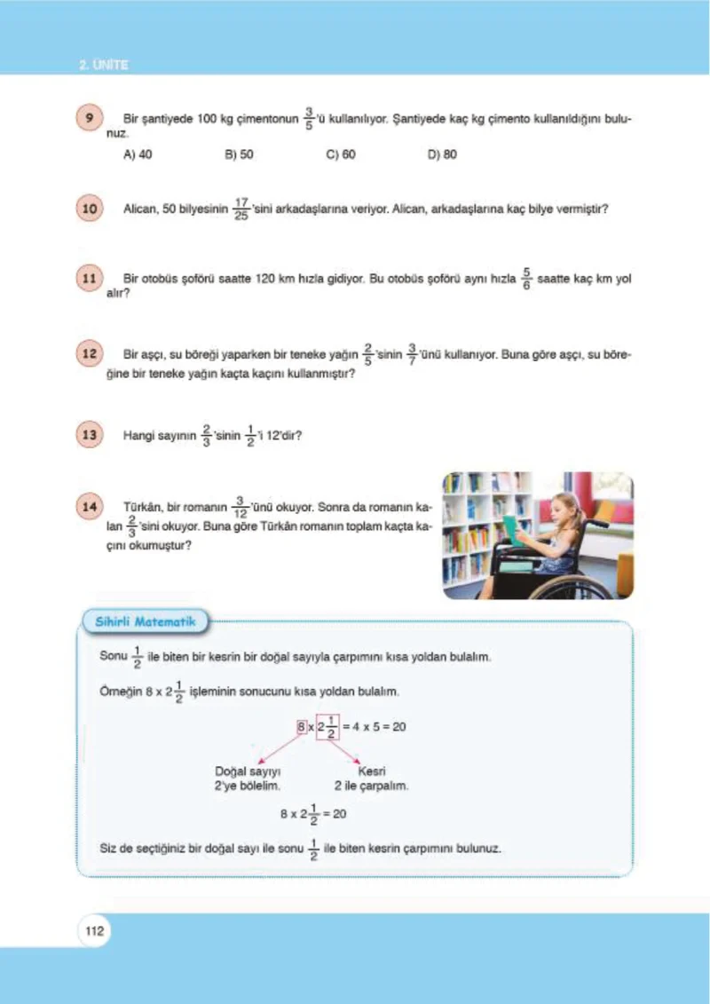 6. Sınıf Matematik Ders Kitabı Cevapları Öğün Yayınlar Sayfa 112