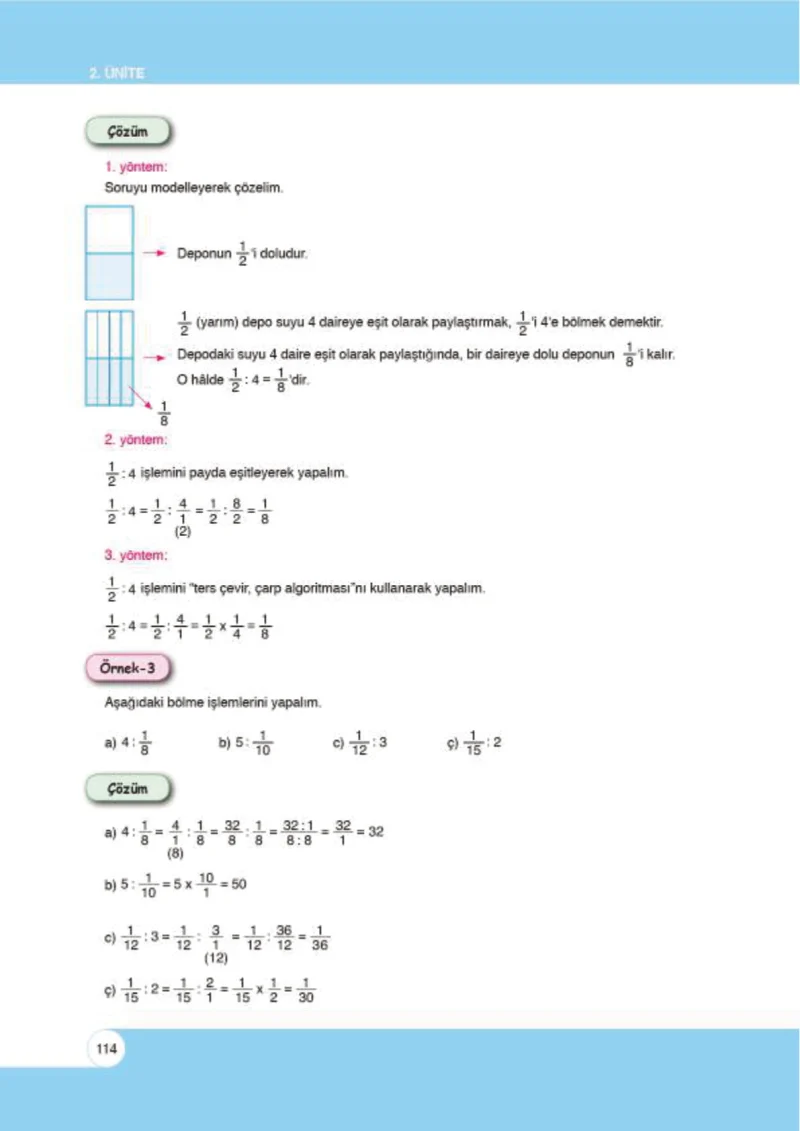 6. Sınıf Matematik Ders Kitabı Cevapları Öğün Yayınlar Sayfa 114
