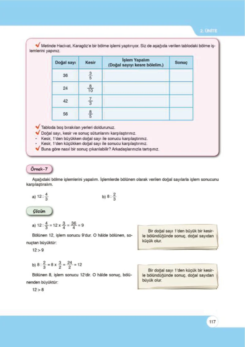 6. Sınıf Matematik Ders Kitabı Cevapları Öğün Yayınlar Sayfa 117