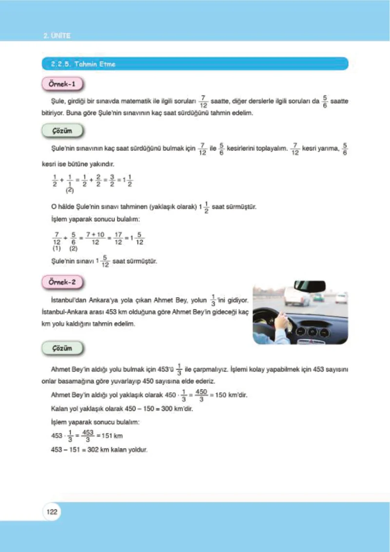 6. Sınıf Matematik Ders Kitabı Cevapları Öğün Yayınlar Sayfa 122