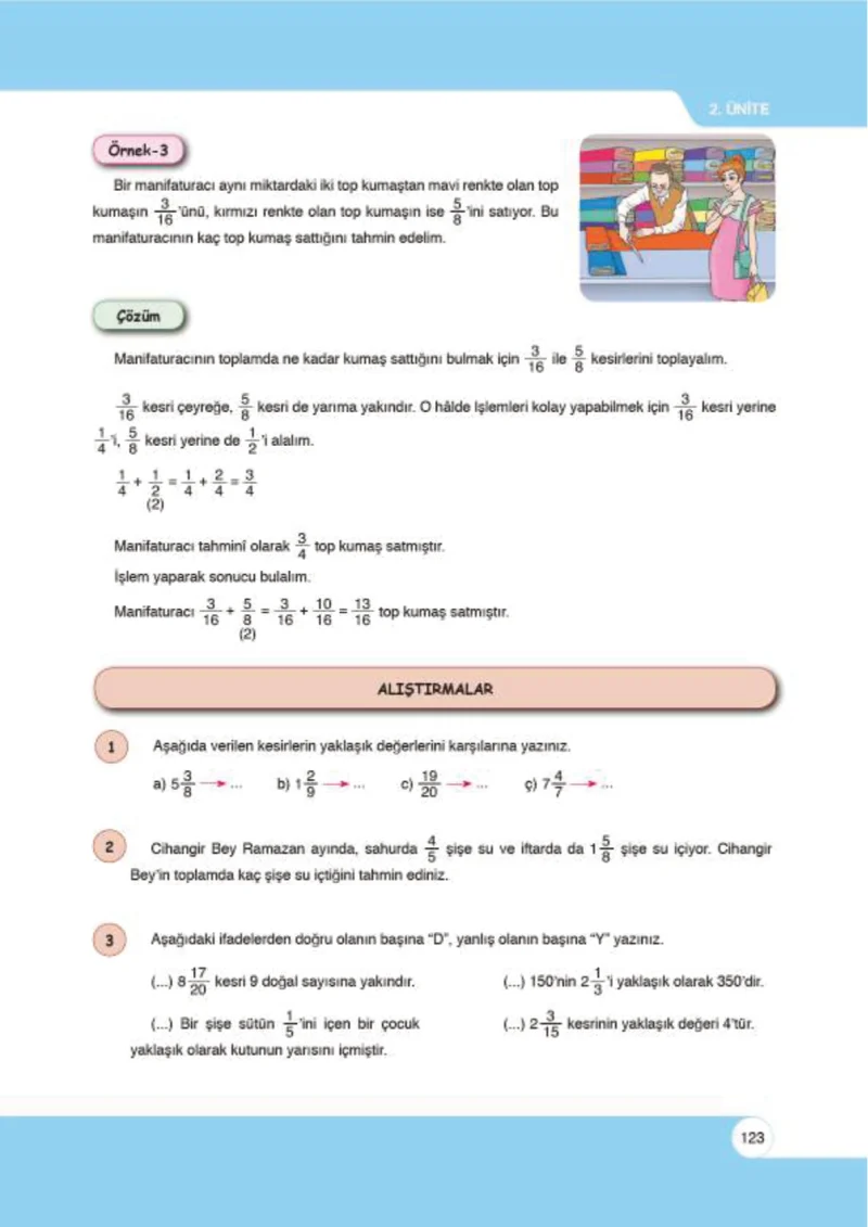 6. Sınıf Matematik Ders Kitabı Cevapları Öğün Yayınlar Sayfa 123