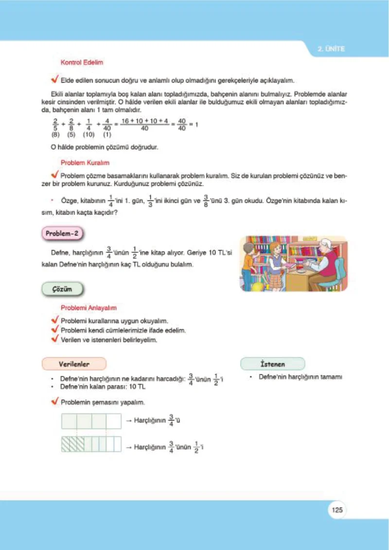 6. Sınıf Matematik Ders Kitabı Cevapları Öğün Yayınlar Sayfa 125