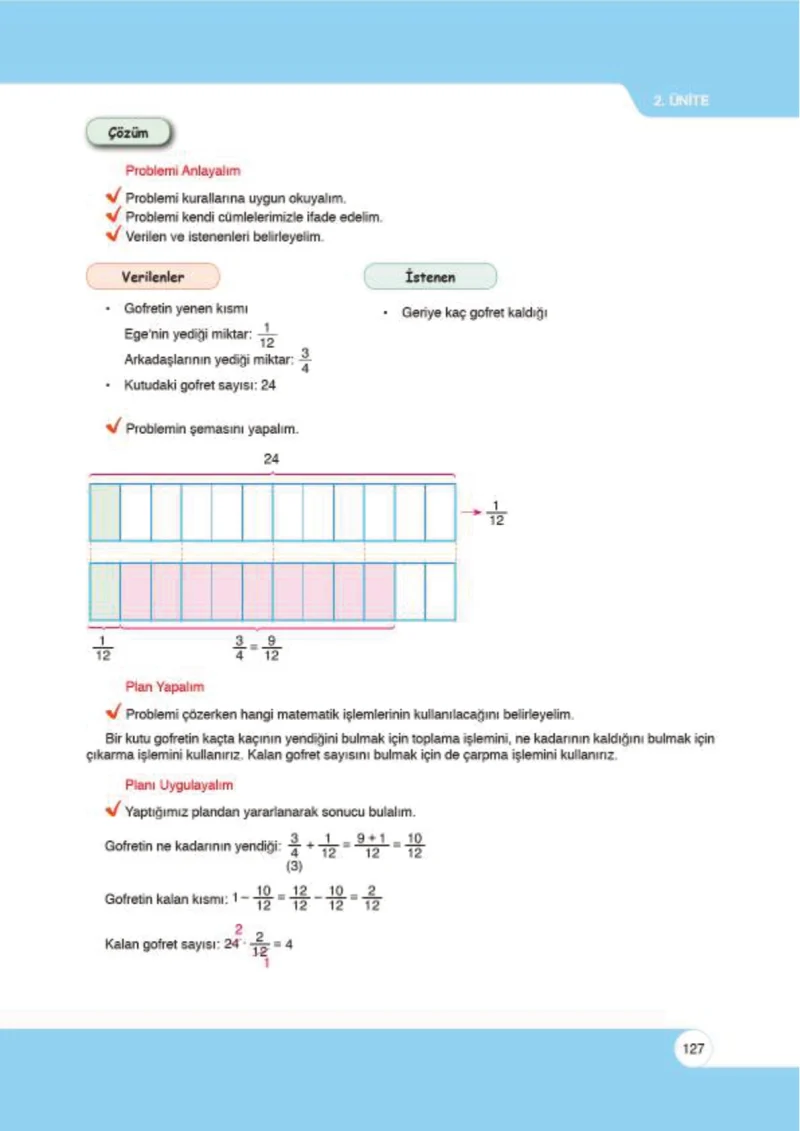 6. Sınıf Matematik Ders Kitabı Cevapları Öğün Yayınlar Sayfa 127