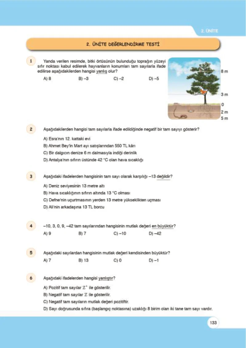 6. Sınıf Matematik Ders Kitabı Cevapları Öğün Yayınlar Sayfa 133