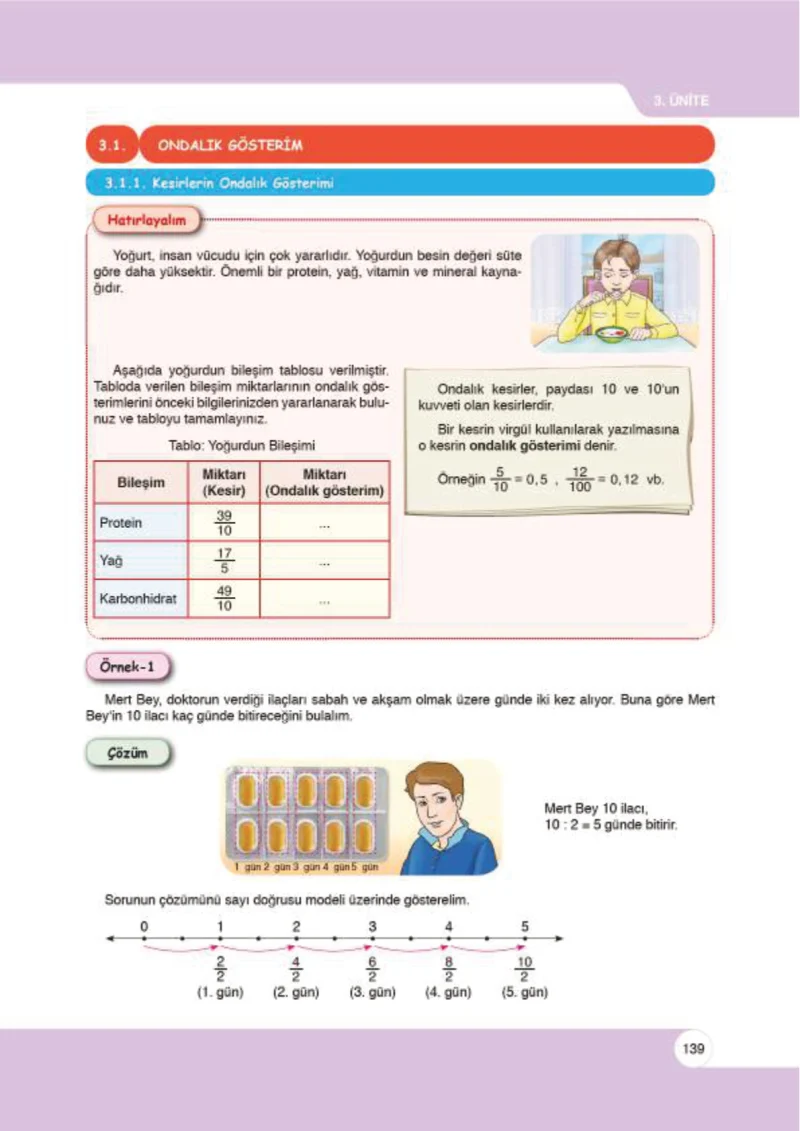 6. Sınıf Matematik Ders Kitabı Cevapları Öğün Yayınlar Sayfa 139