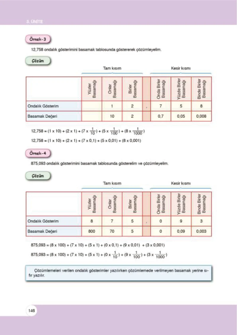 6. Sınıf Matematik Ders Kitabı Cevapları Öğün Yayınlar Sayfa 146