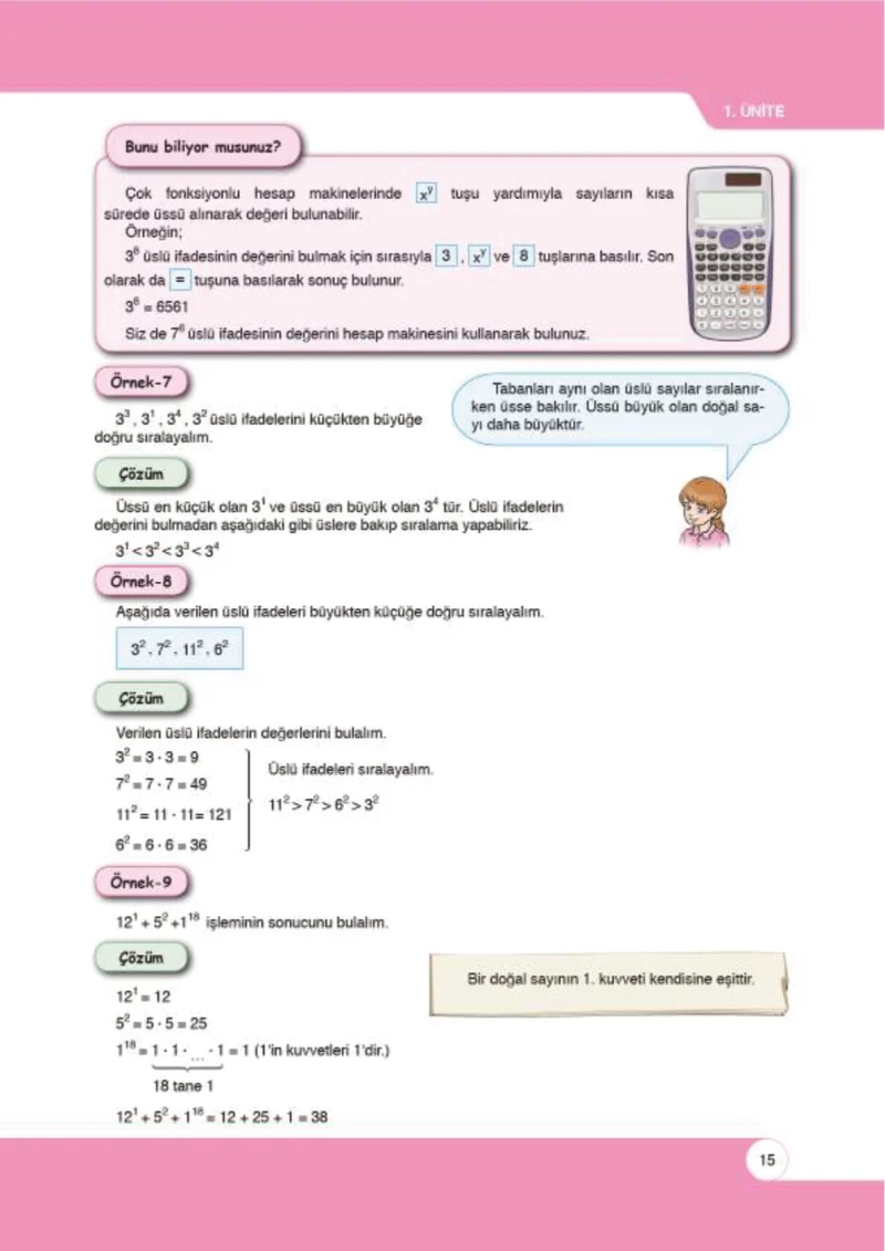 6. Sınıf Matematik Ders Kitabı Cevapları Öğün Yayınlar Sayfa 15