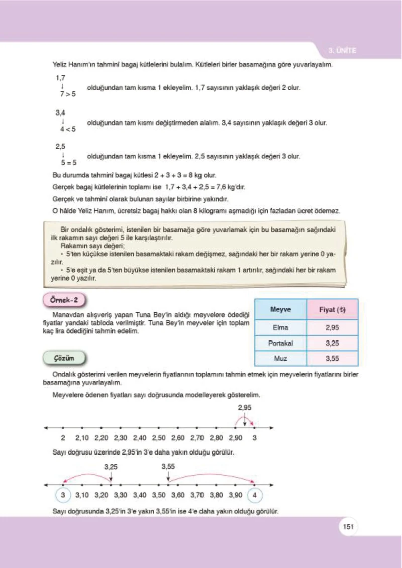 6. Sınıf Matematik Ders Kitabı Cevapları Öğün Yayınlar Sayfa 151