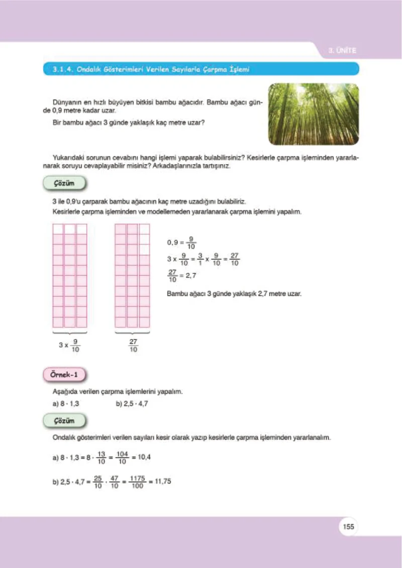 6. Sınıf Matematik Ders Kitabı Cevapları Öğün Yayınlar Sayfa 155