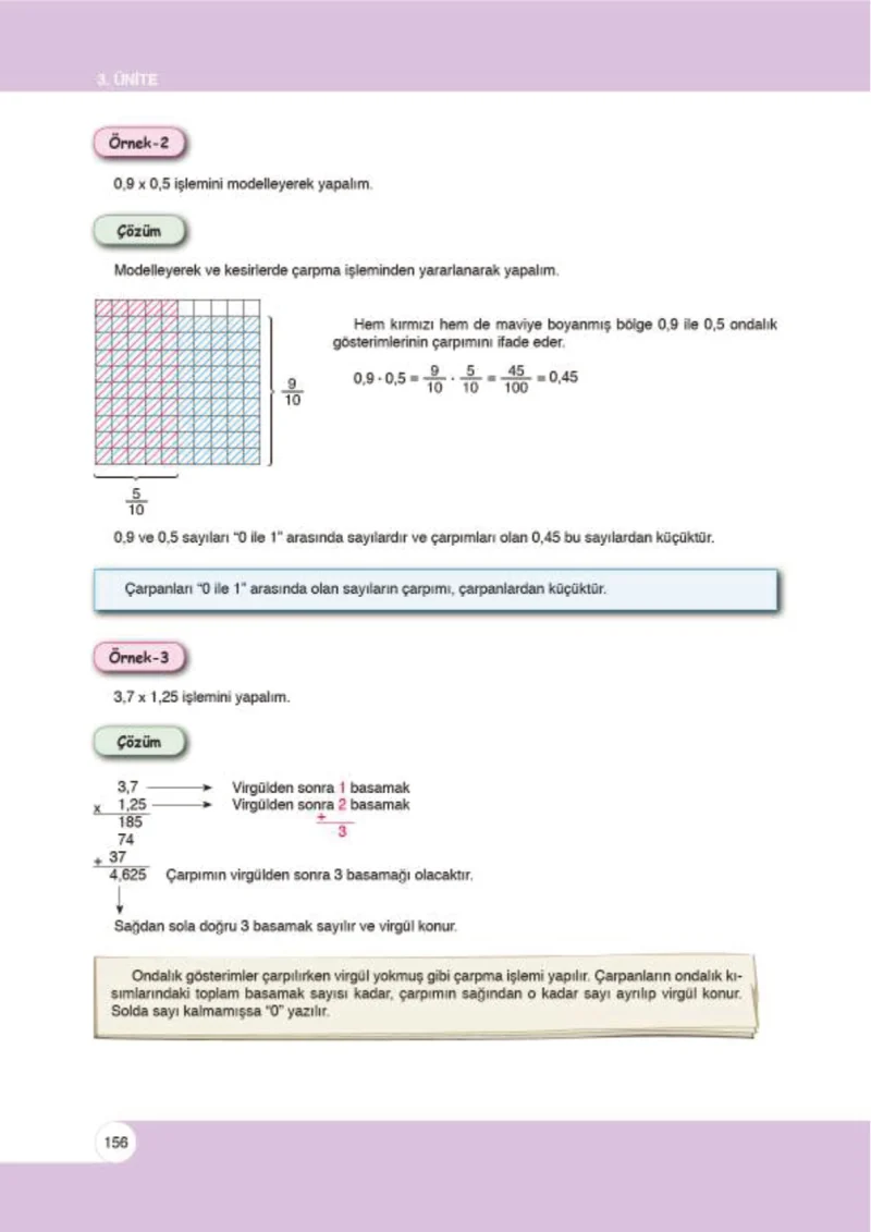 6. Sınıf Matematik Ders Kitabı Cevapları Öğün Yayınlar Sayfa 156