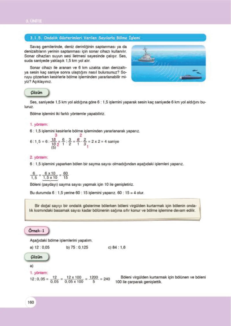 6. Sınıf Matematik Ders Kitabı Cevapları Öğün Yayınlar Sayfa 160