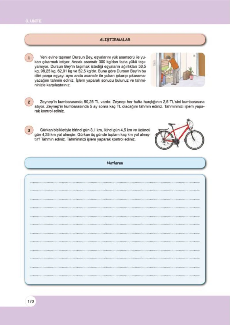 6. Sınıf Matematik Ders Kitabı Cevapları Öğün Yayınlar Sayfa 170