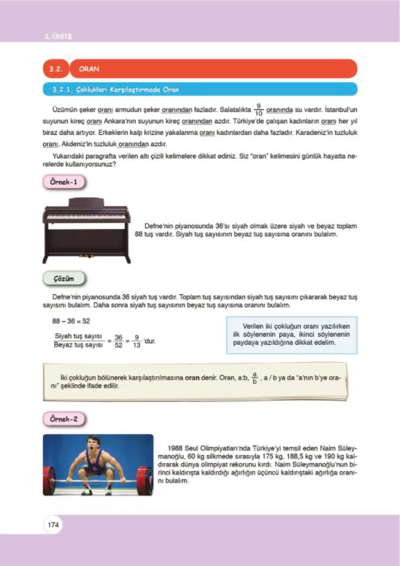 6. Sınıf Matematik Ders Kitabı Cevapları Öğün Yayınlar Sayfa 174