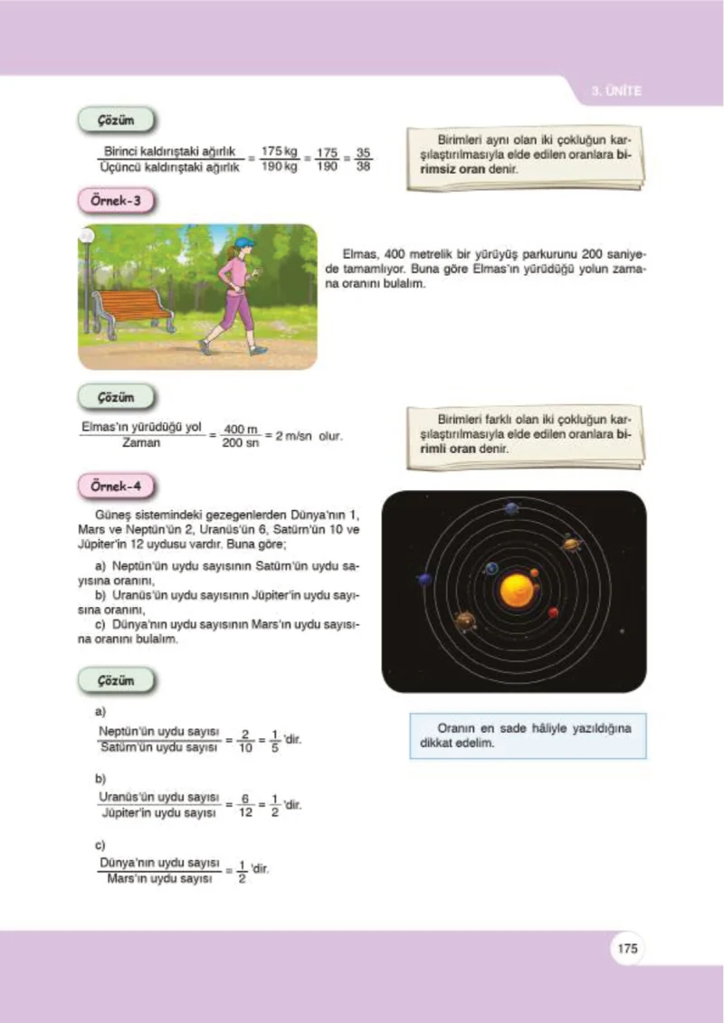 6. Sınıf Matematik Ders Kitabı Cevapları Öğün Yayınlar Sayfa 175