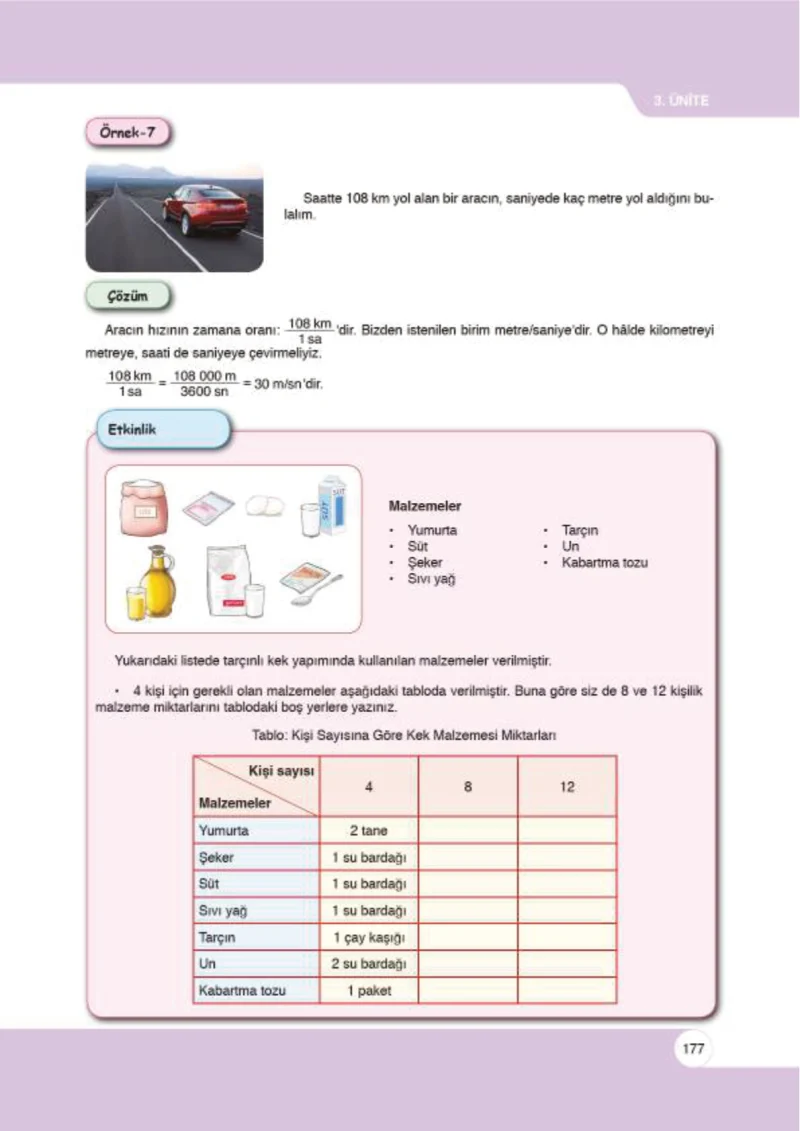 6. Sınıf Matematik Ders Kitabı Cevapları Öğün Yayınlar Sayfa 177