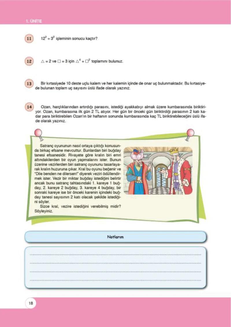 6. Sınıf Matematik Ders Kitabı Cevapları Öğün Yayınlar Sayfa 18